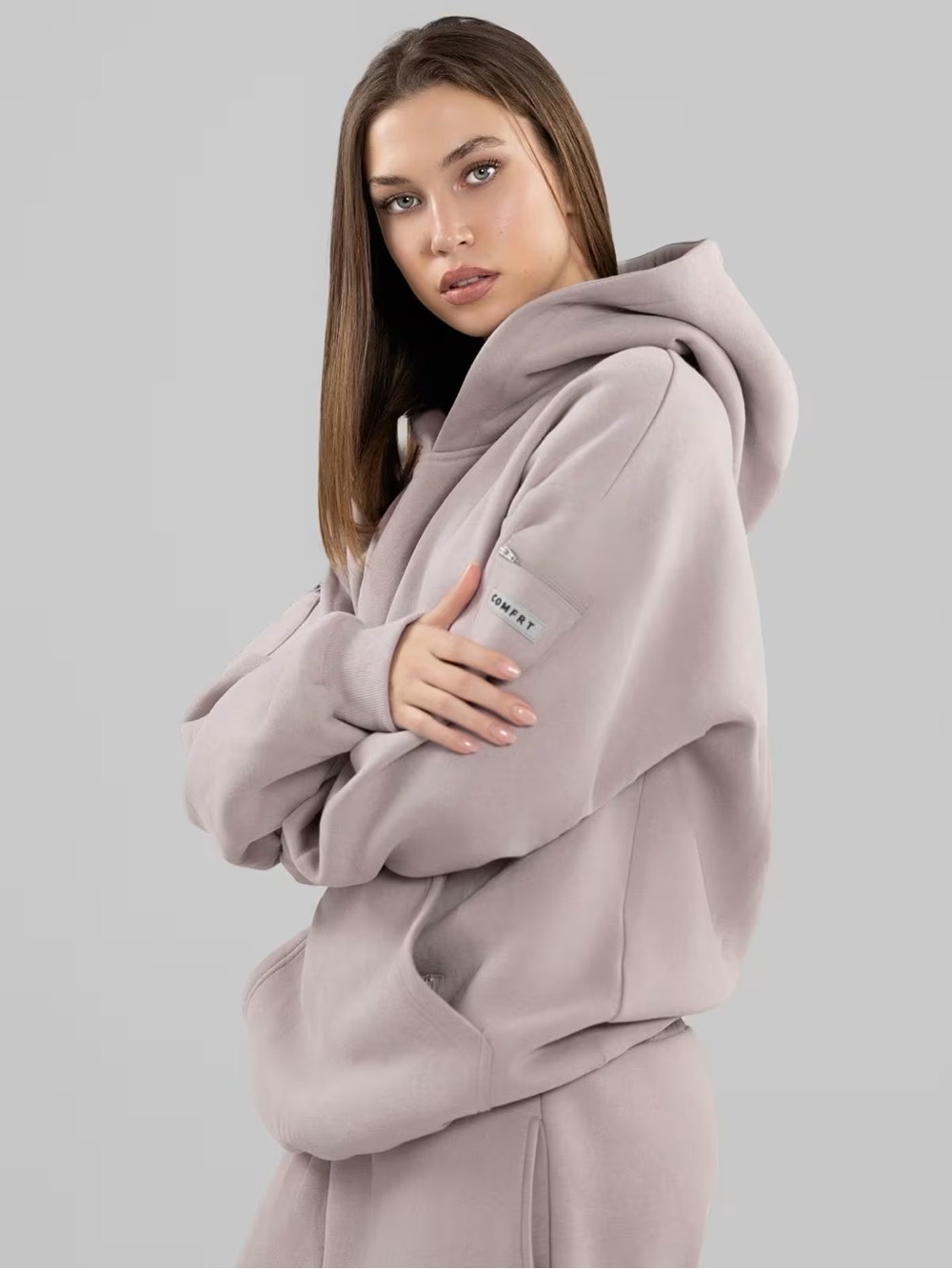Comfrt Dusty Rose Oversized Hoodie/sweats - Women